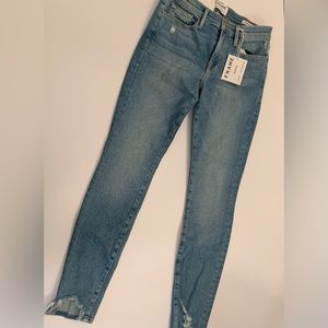 Gorgeous Frame ripped light denim jeans